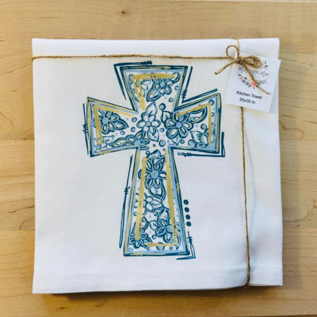 Blue Cross Kitchen Towel