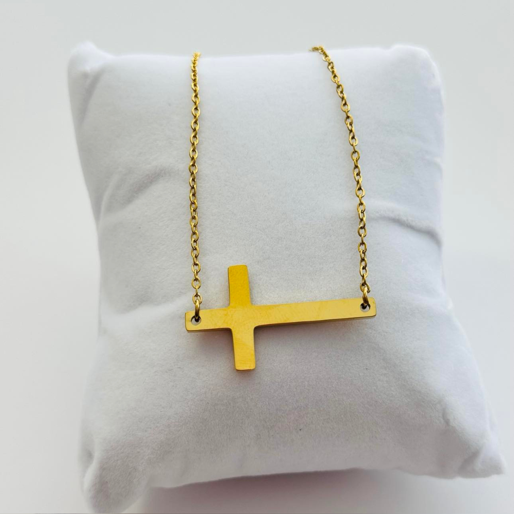 Horizontal Cross Necklace