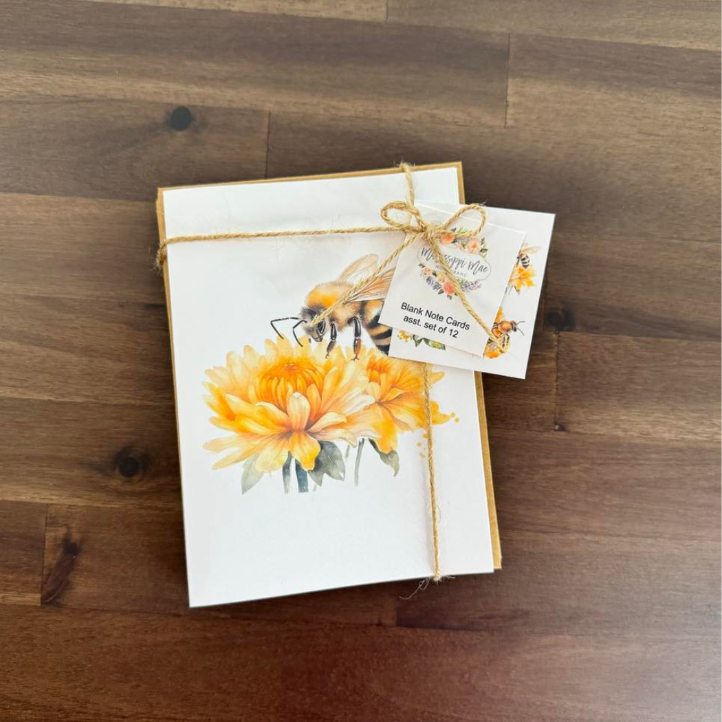 Assorted Bee Note Cards (Set of 12)