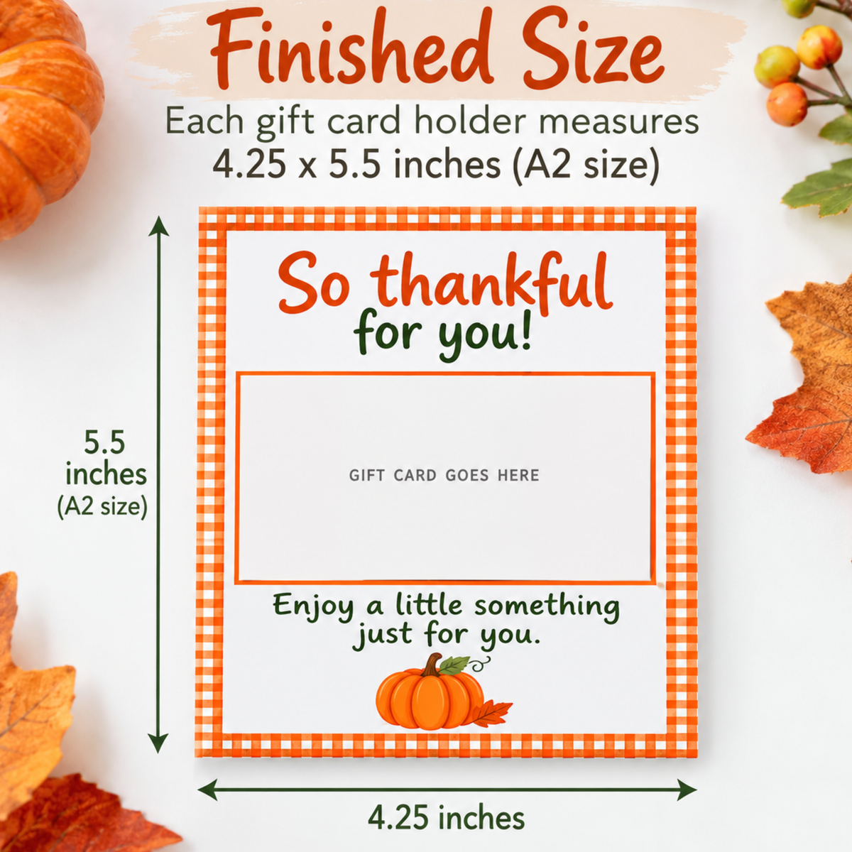 Fall Printable Gift Bundle: Treat Tags & Gift Card Holder