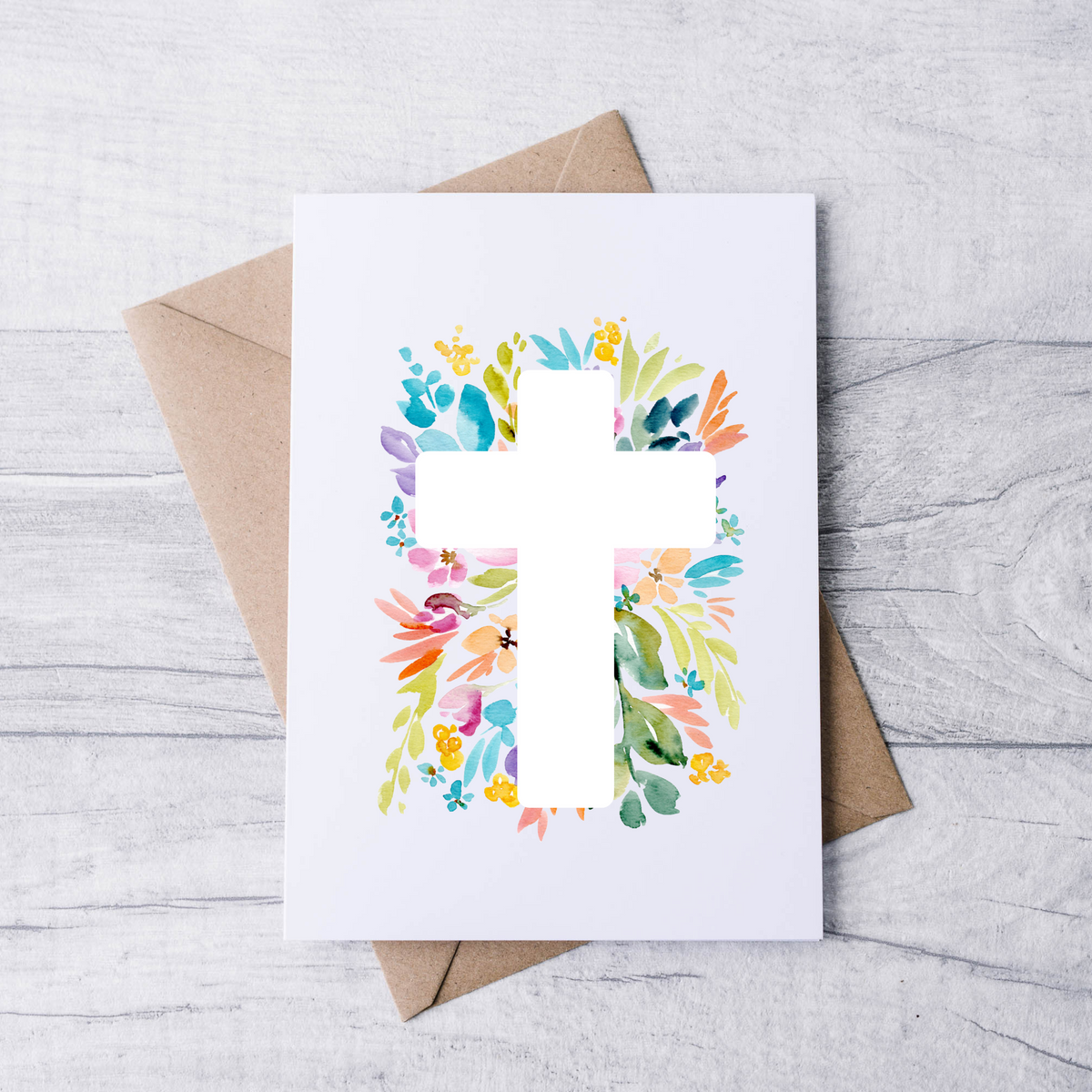 Floral Cross Note Cards (Set of 12)