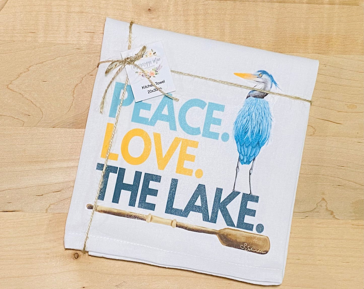 Peace Love The Lake Kitchen Towel