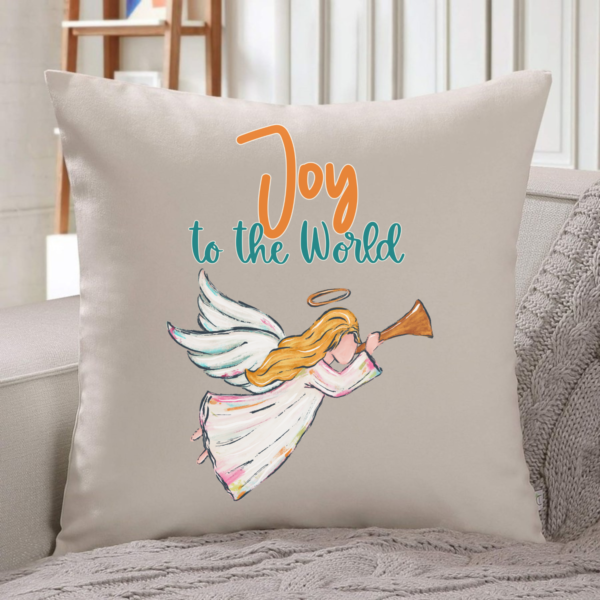 Joy to the World PNG, Christmas Angel PNG, Christian Christmas PNG, Faith Based Christmas Design, 3 Skin Tone Options