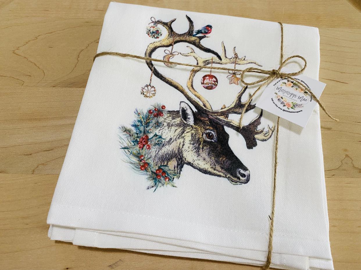 Christmas Deer Kitchen Towel