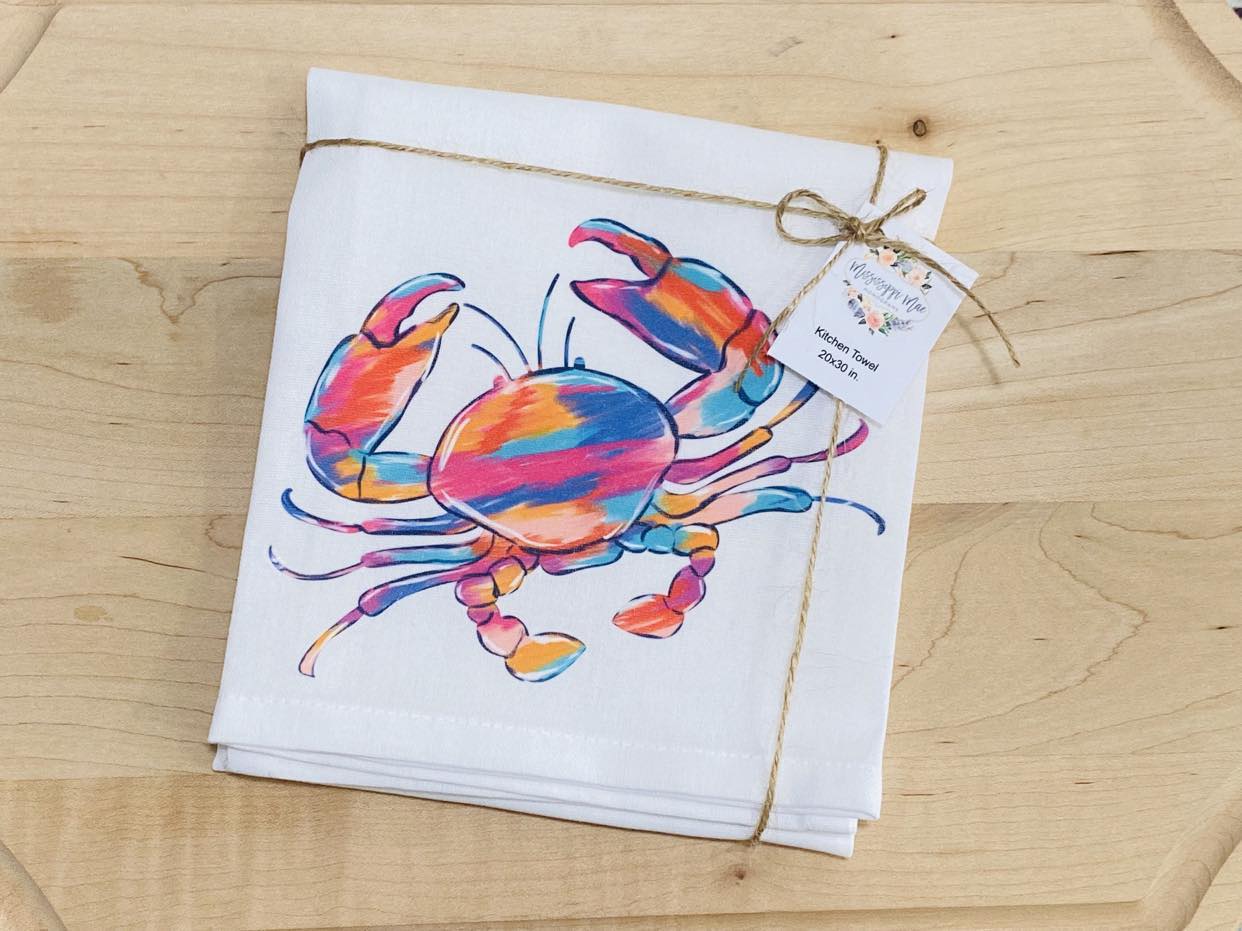 Crab Kitchen Towel Mississippi Mae