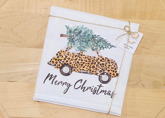 Leopard Car Kitchen Towel