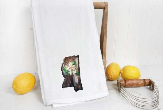 Brown Magnolia Kitchen Towel