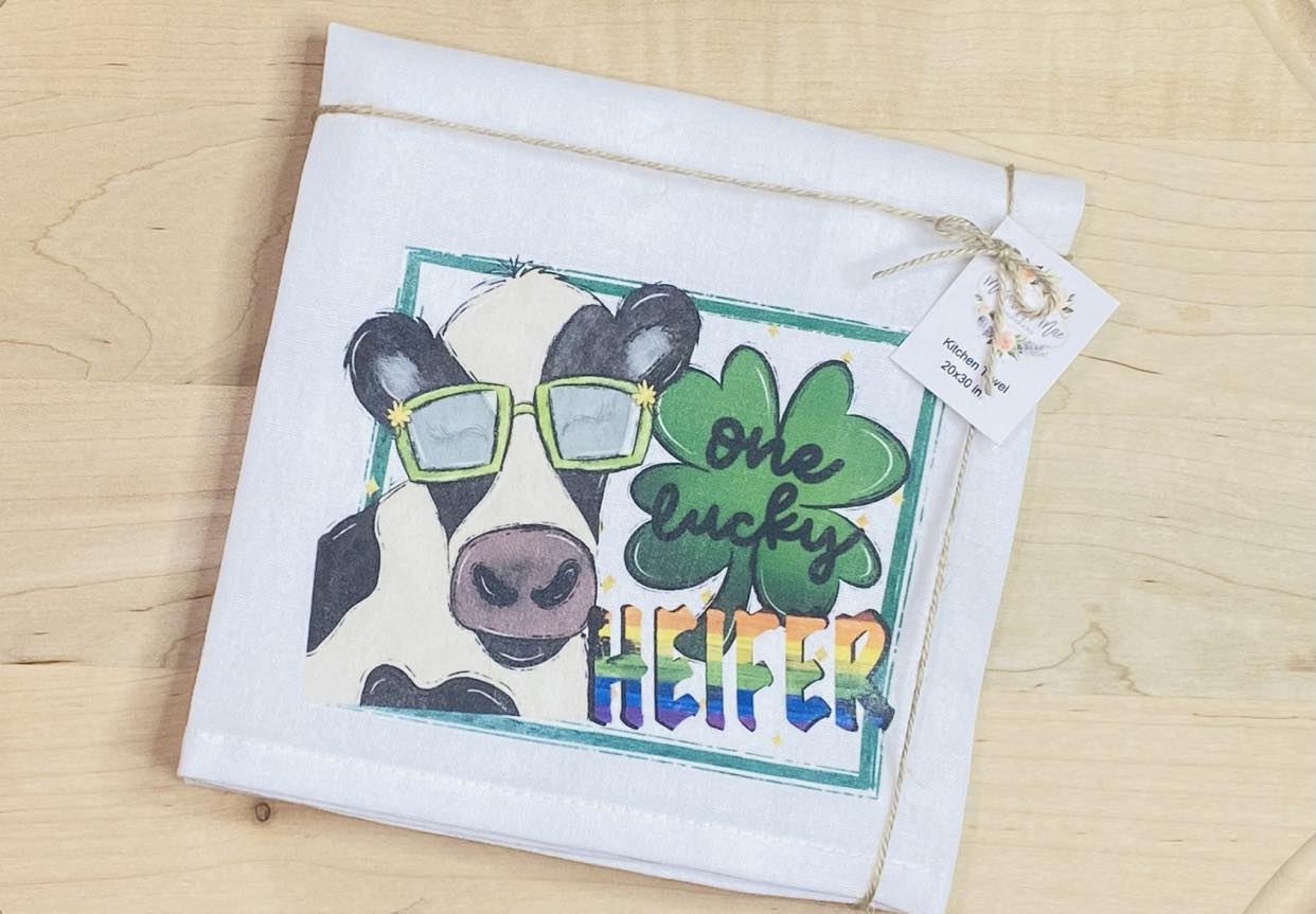 Lucky Heifer Kitchen Towel