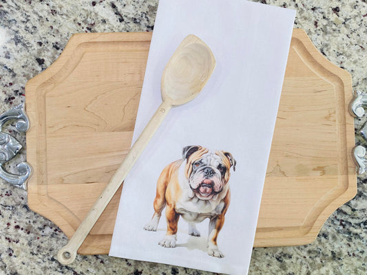 Standing Bulldog Kitchen Towel