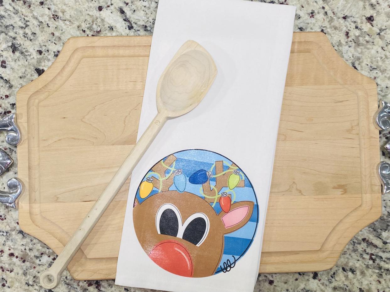 Whimsy Reinder Kitchen Towel