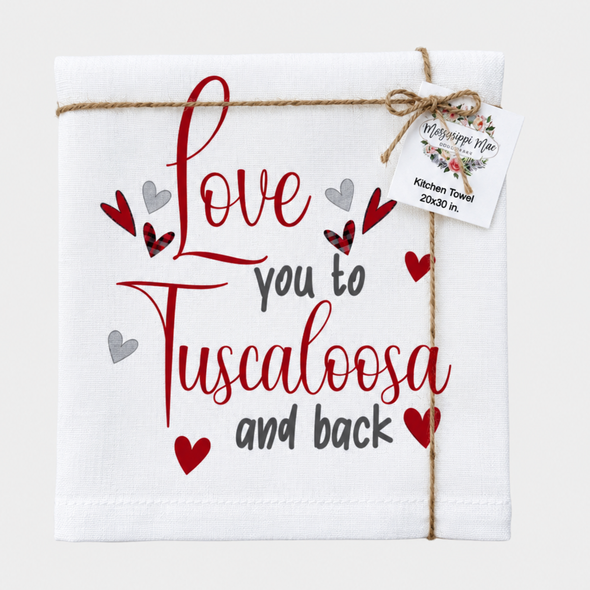Love Tuscaloosa Kitchen Towel