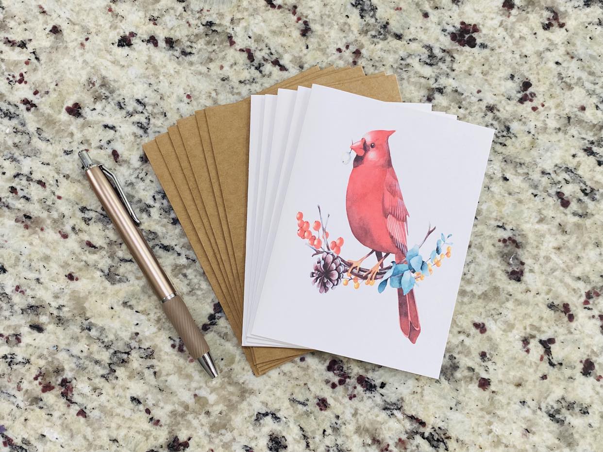 Cardinal Note Cards (Set of 12)