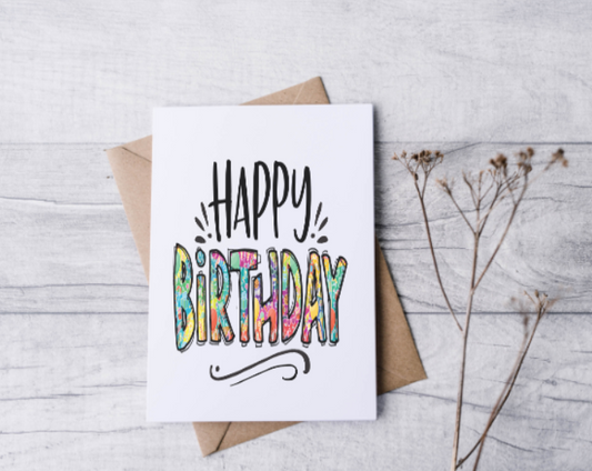 Happy Birthday Note Cards (12 pk)