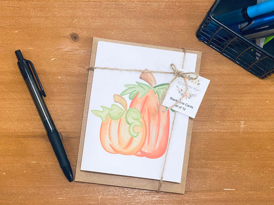 Pumpkin Duo Note Cards (Set of 12)