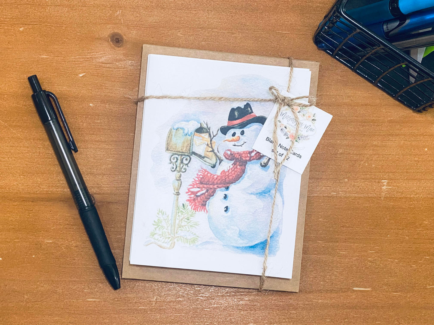Snowman Mail Note Cards (Set of 12)
