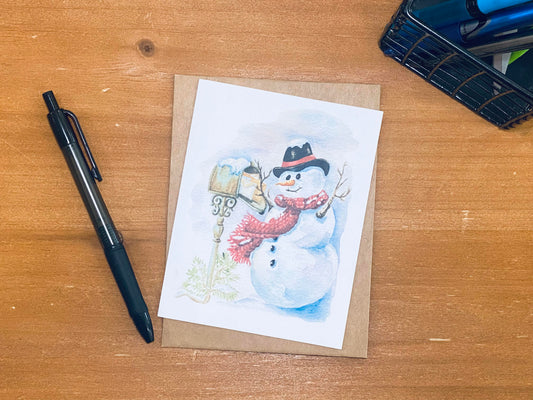 Snowman Mail Note Cards (Set of 12)