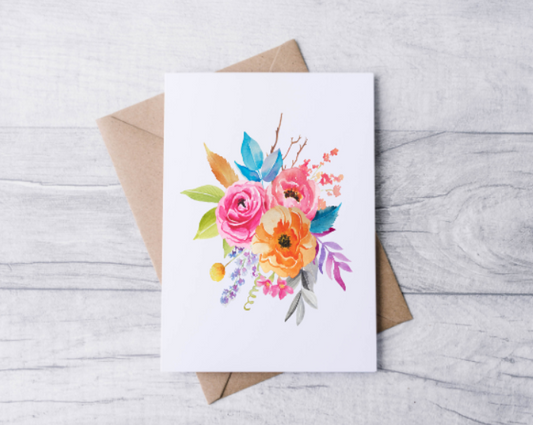 Vibrant Floral Stationery (12 pk)