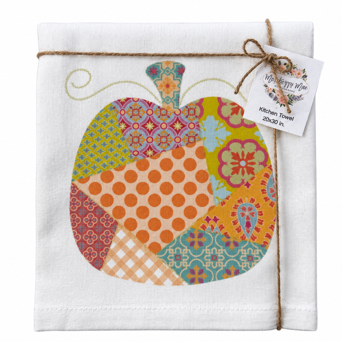 Patchwork Pumpkin Kitchen Towel