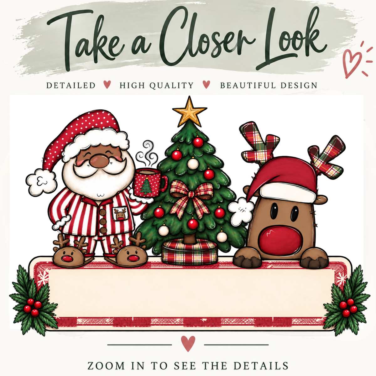 Christmas Name Plate PNG