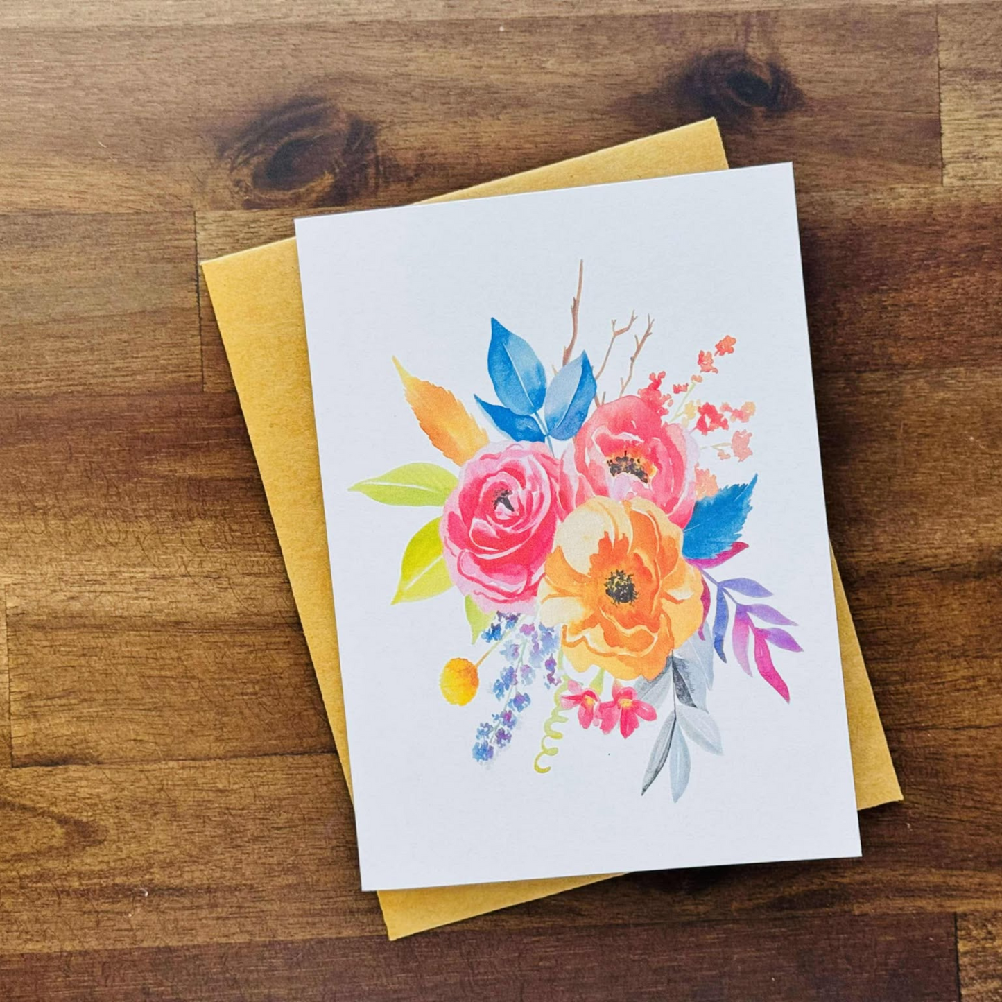 Vibrant Floral Stationery (Set of 12)