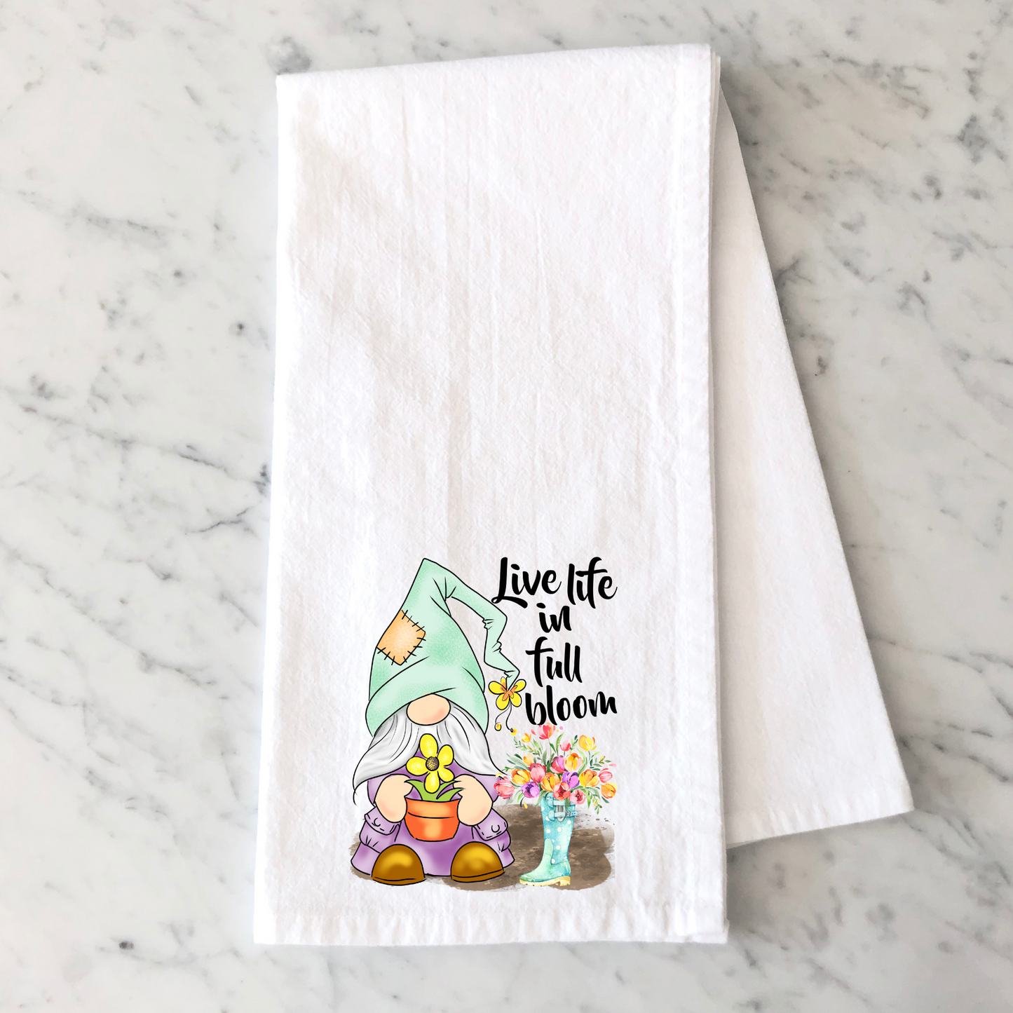 Full Bloom Gnome Towel