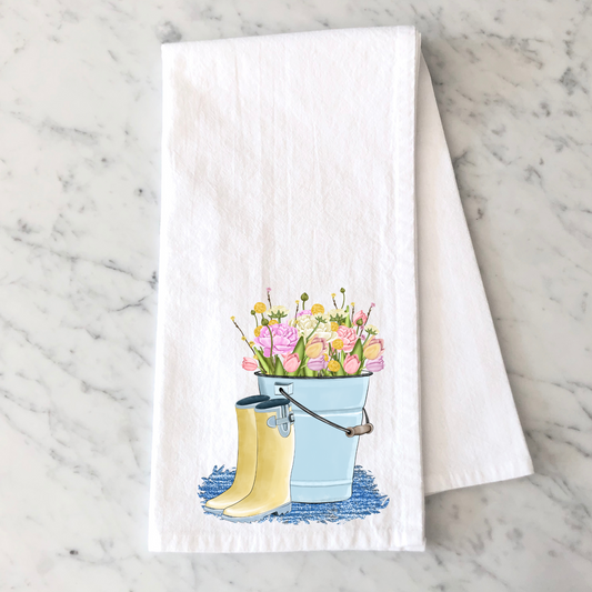 Spring Boots Kitchen Towel