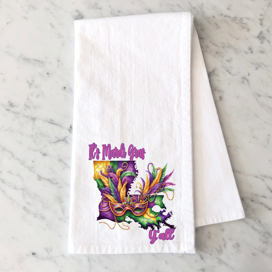 Louisianna Mardi Gras Kitchen Towel