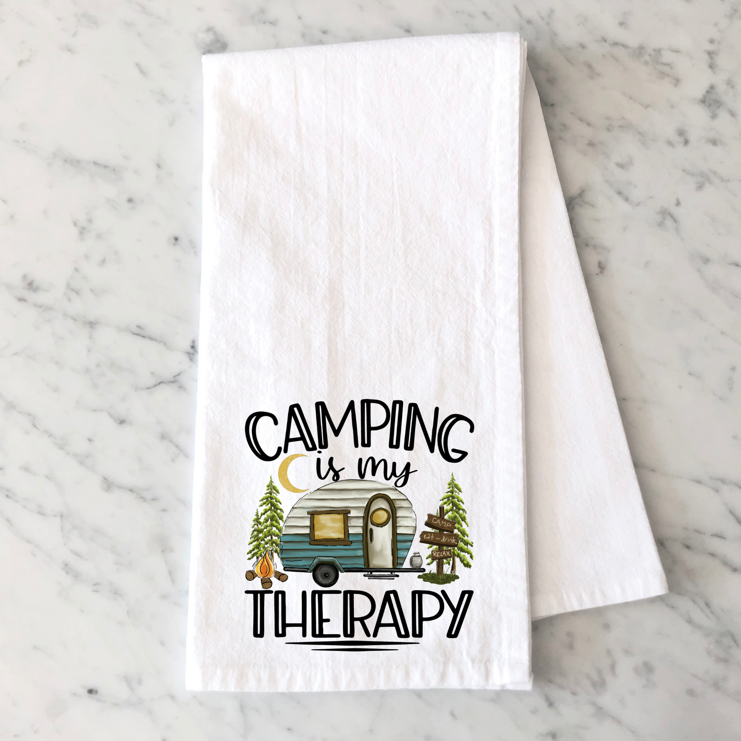 Camping Therapy Kitchen Towel