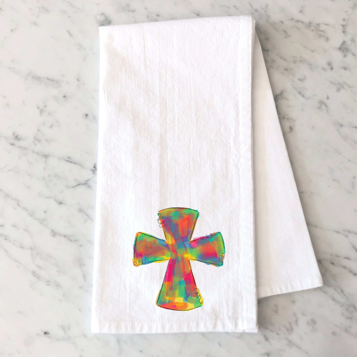 Multi Colored Cross Kitchen Towel