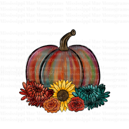 Floral Fall Pumpkin