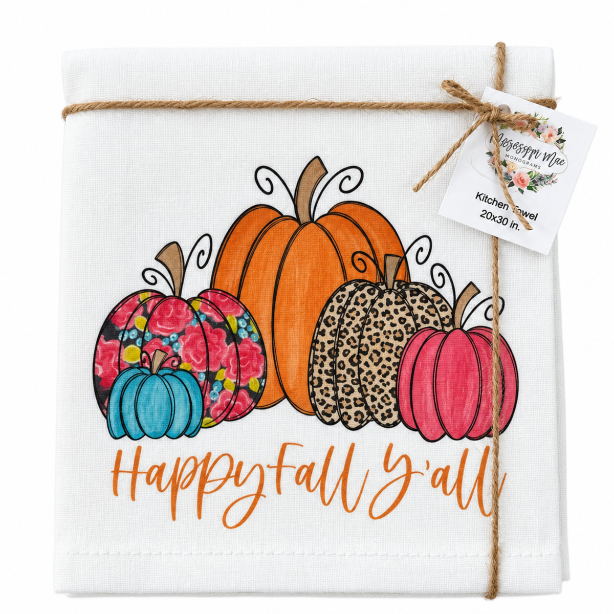 Happy Fall Y'all Kitchen Towel