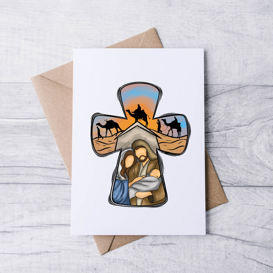 Nativity Cross Note Cards (Set of 12)