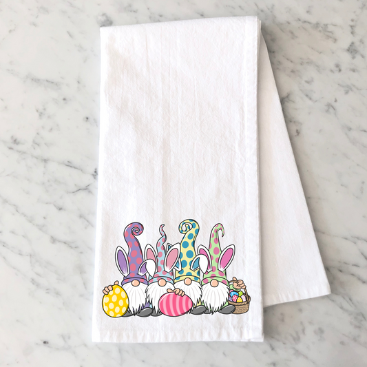 Easter Bunny Gnome Kitchen Towel