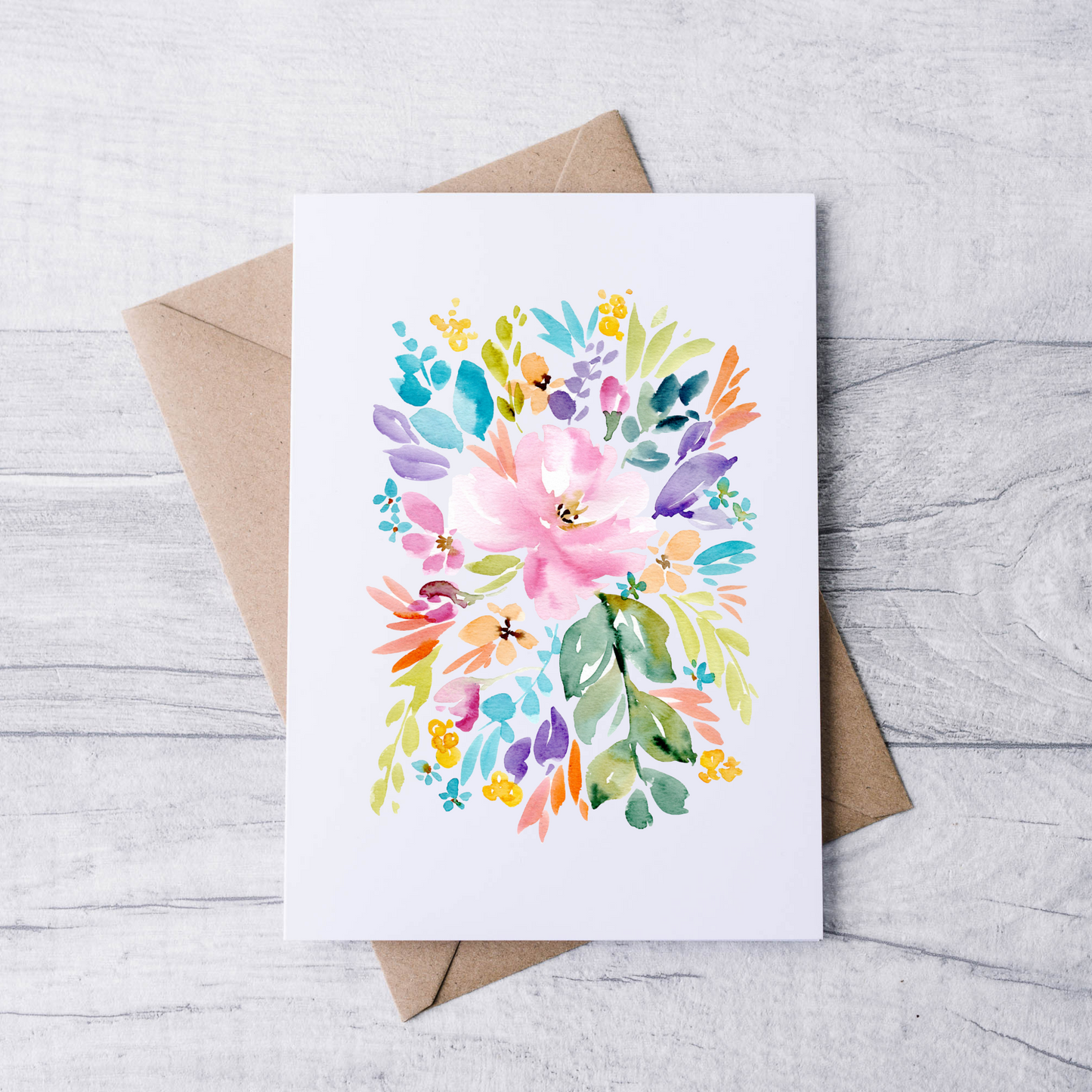 Pastel Floral Note Cards (Set of 12)