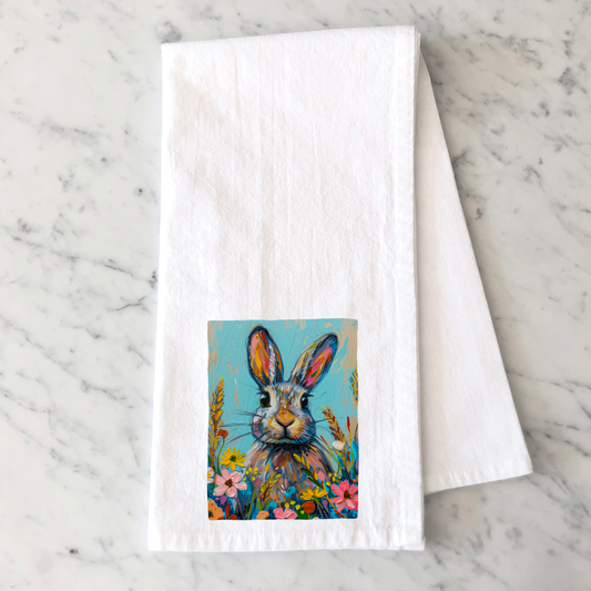 Floral Rabbit Towel
