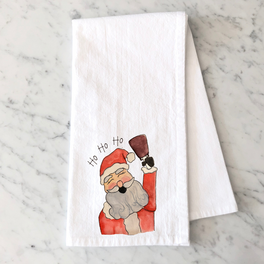 Cowbell Santa Kitchen Towel