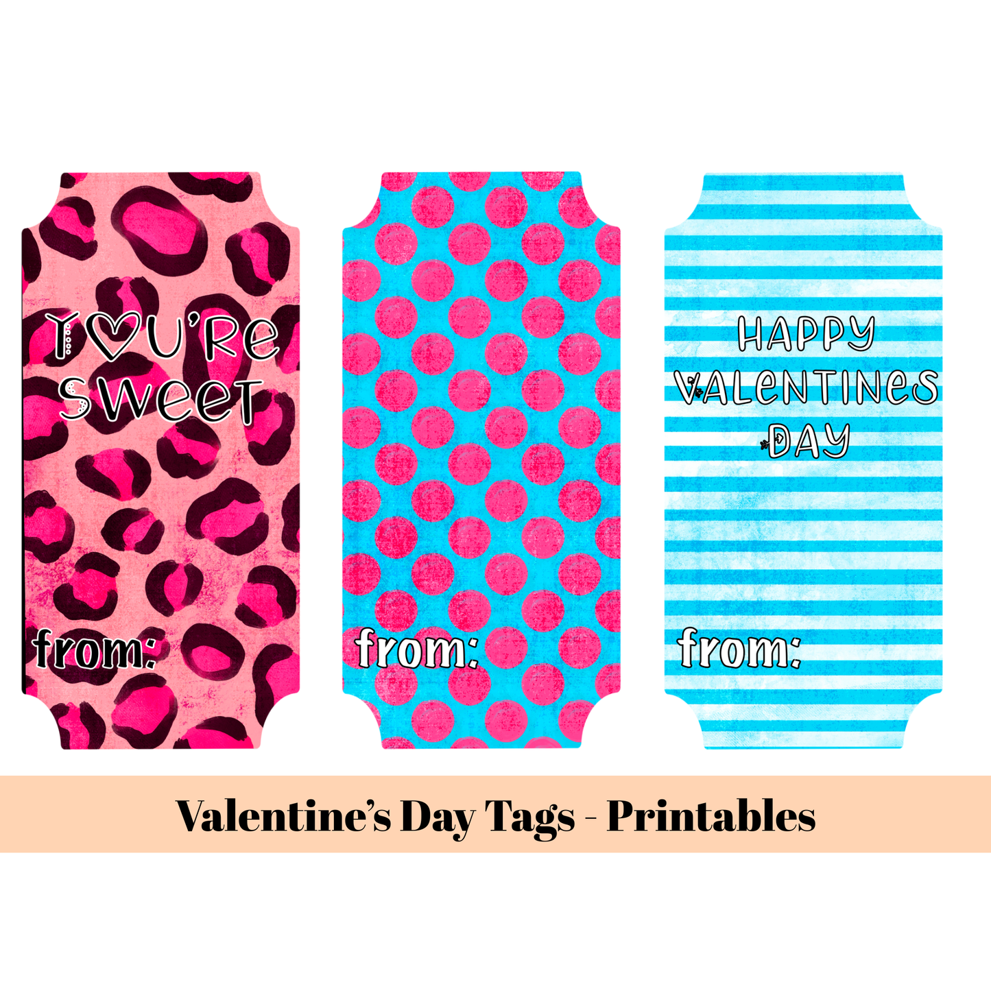 Printable Valentine Gift Tags Bundle - VW