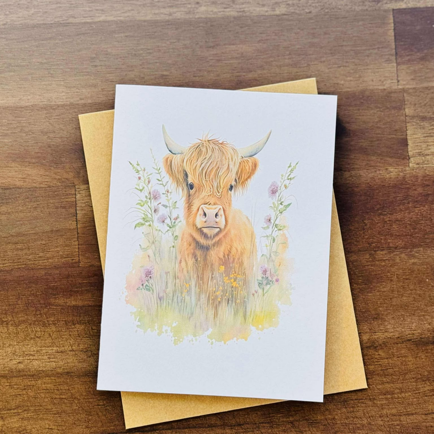 Assorted Highland Cow Note Cards (Set of 12)