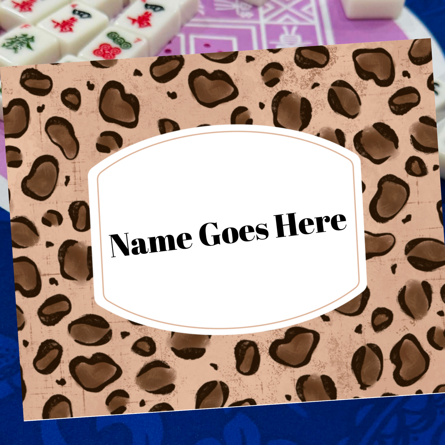 Editable Mahjong Name Card | Canva Template | Printable Sleeve Insert LP