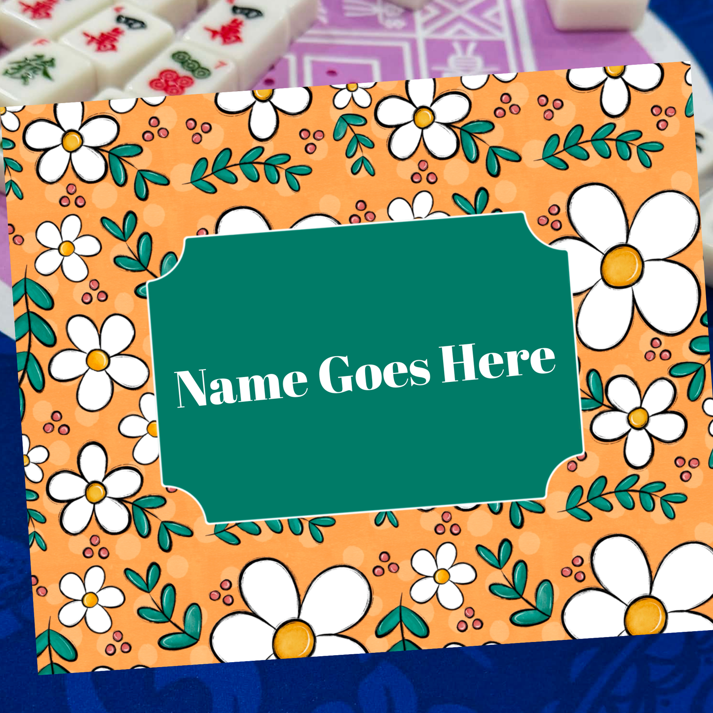 Editable Mahjong Name Card | Canva Template | Printable Sleeve Insert FF