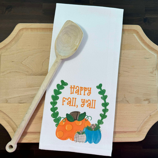 Happy Fall Y'all Kitchen Towel