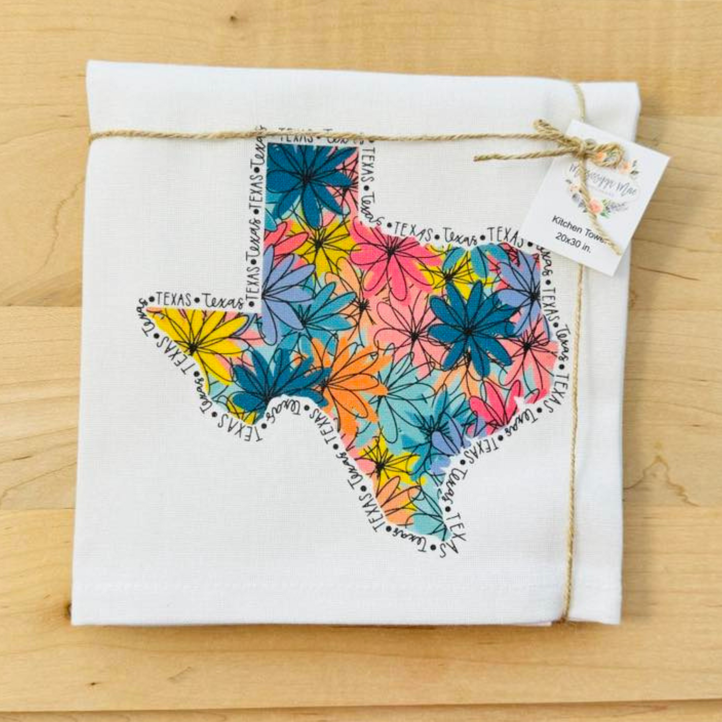 Floral State Kitchen Towel (All 50 States)