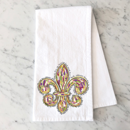 Mardi Gras Fleur Di Les Kitchen Towel