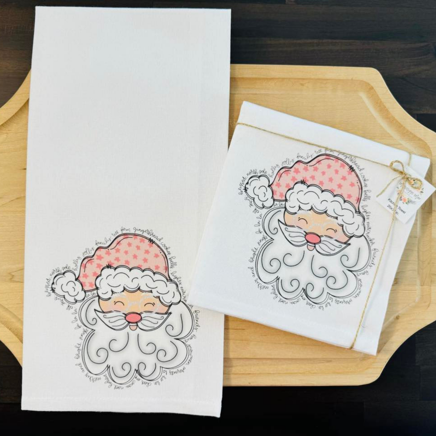 Santa Words Kitchen Towel