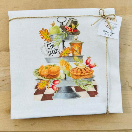 Thanksgiving Tier Tray Towel