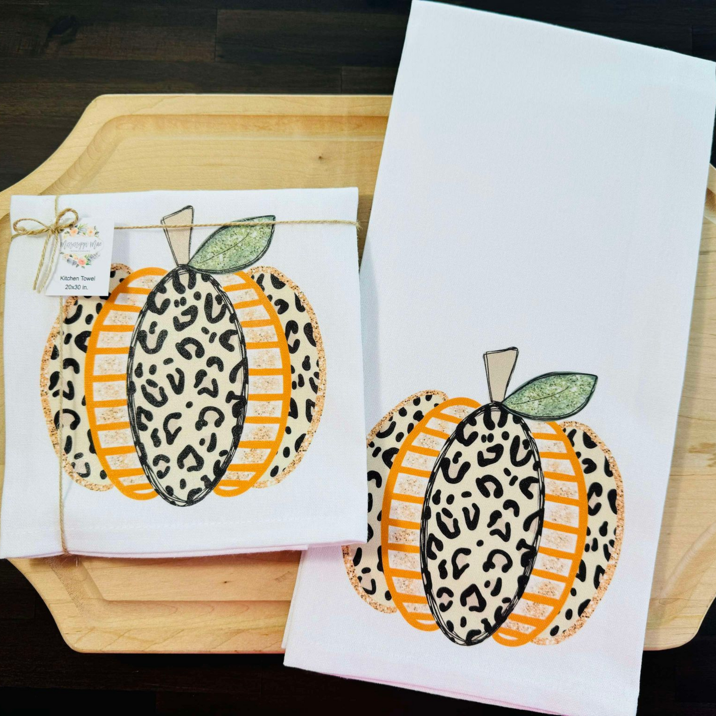 Leopard Pumpkin Kitchen Towel