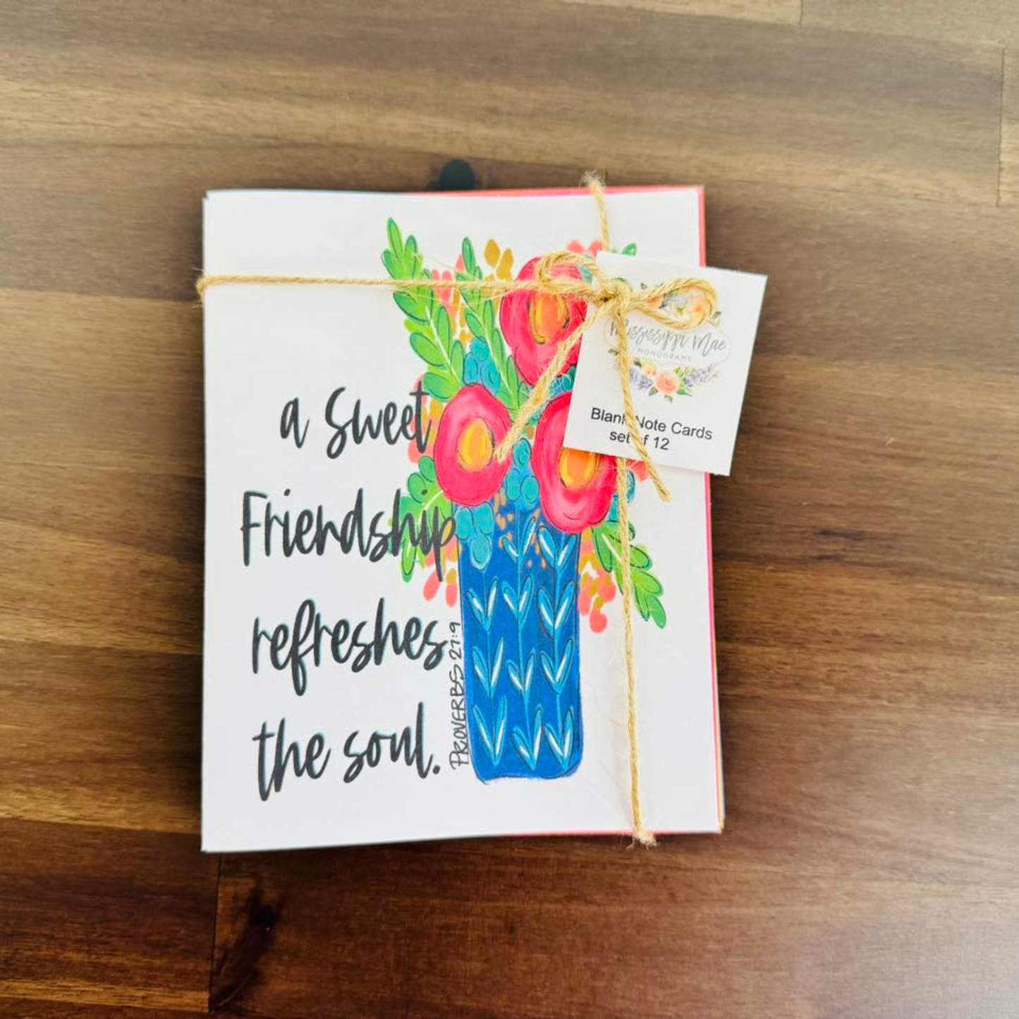 Friendship Note Cards (Set of 12)