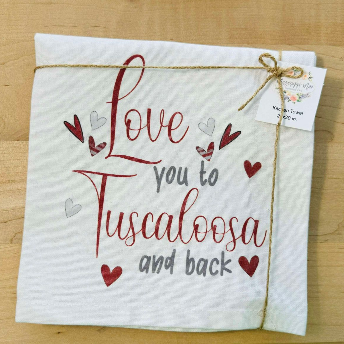 Love Tuscaloosa Kitchen Towel