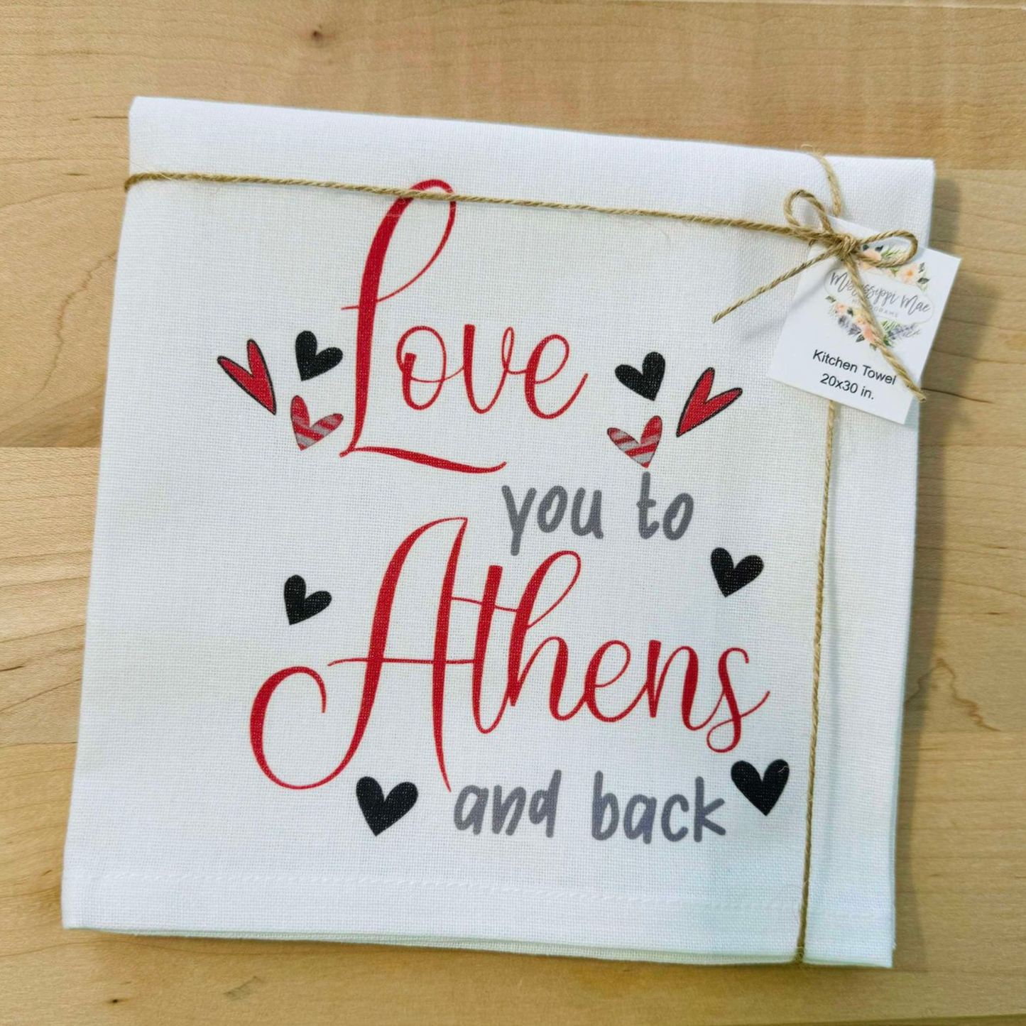 Love Athens Kitchen Towel