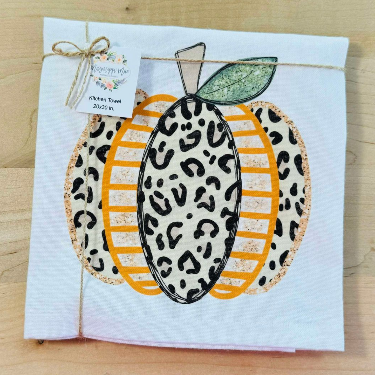 Leopard Pumpkin Kitchen Towel